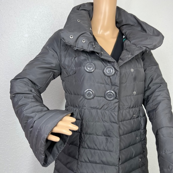 Betsey Johnson Down Jacket, Knee length double breasted button detailing XS Grey - Picture 6 of 16
